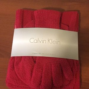 3p set; scarf, gloves & hat